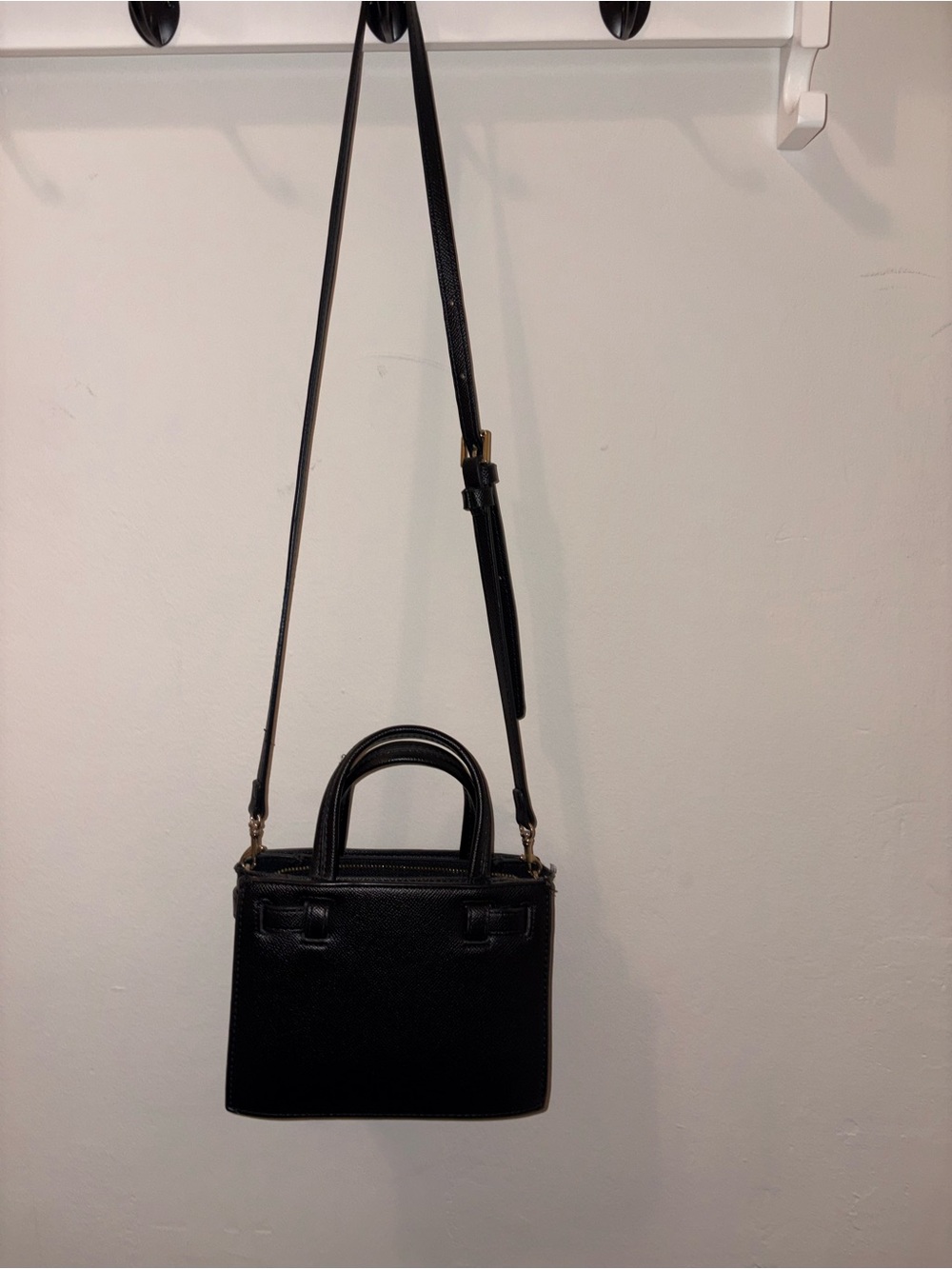 Classic Black Structured Crossbody Satchel - Women's Bag